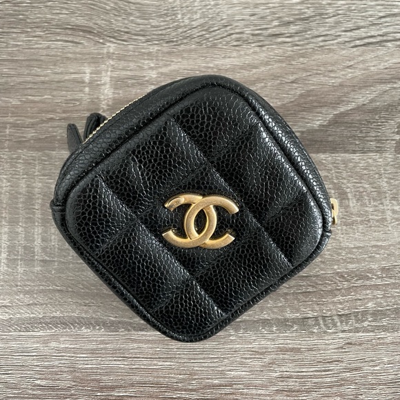 chanel wristlet diamond coin purse w strap - Picture 2 of 8